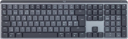 Logitech MX Mechanical Wireless Illuminated Performance Keyboard, Clicky Switches, Backlit Keys, QWERTY Pan Nordic Layout - Grey