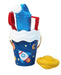 Simba-Sandspielzeug Space-Juego de 6 Cubos, colador, Forma de Arena, Pala, rastrillo, vertedor, 16 cm, diámetro: 17 cm, a Partir de 10 Meses, Color Blanco. (107114608