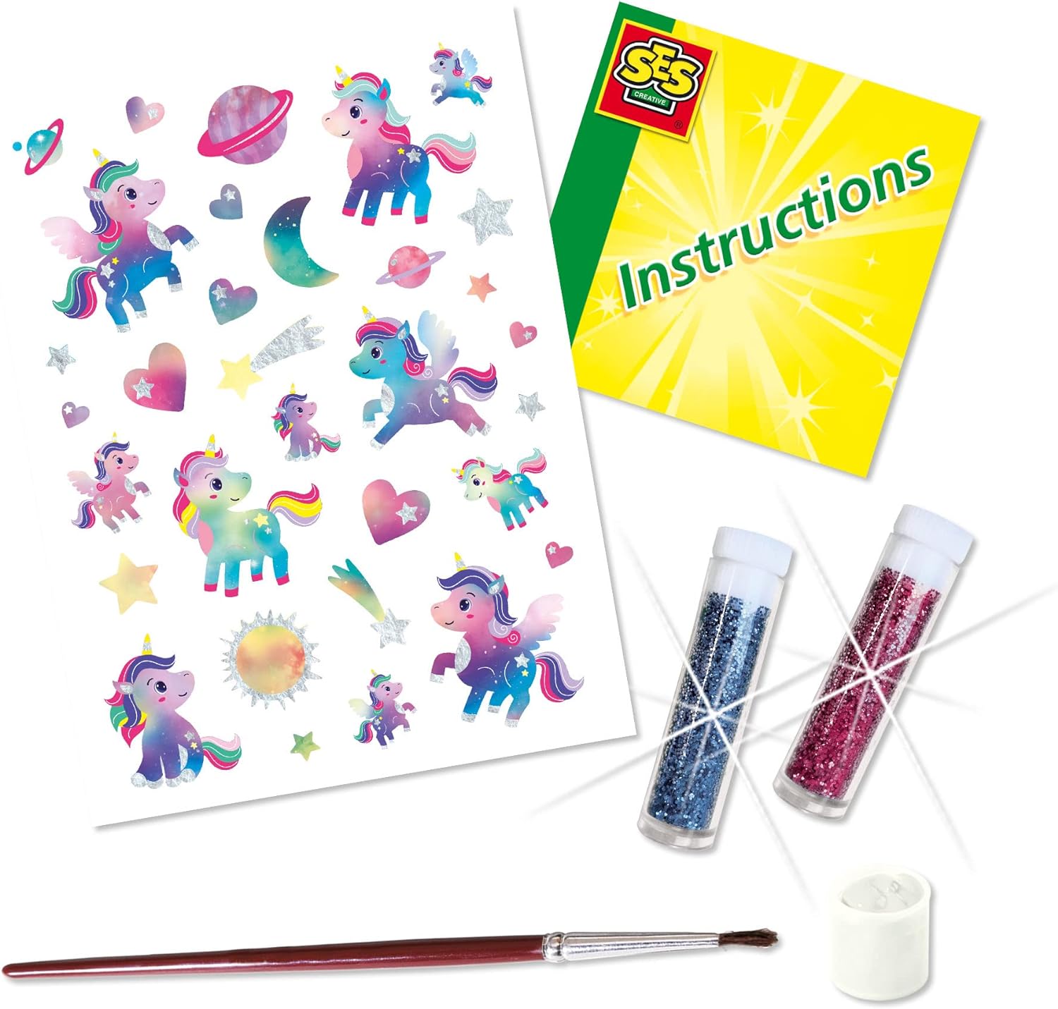 SES Creative 14764 - Unicorn Galaxy Tattoos