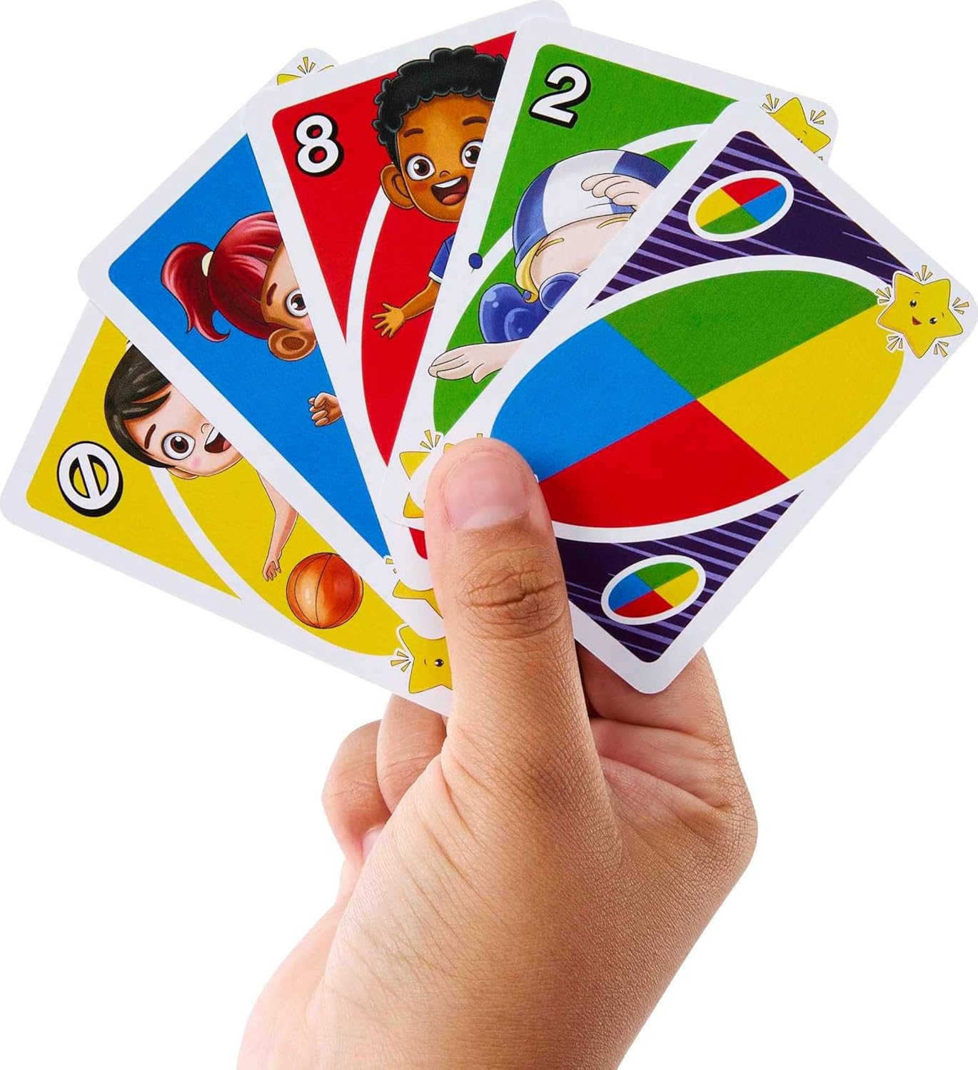 Mattel Games UNO Junior Move Kids Card Game with Action Rules for Family Night, Game Night, Travel, Camping and Party, UNO Cards, HNN03 Medium Junior Move