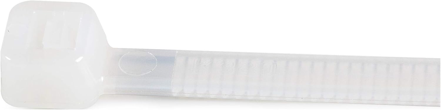 StarTech.com Kabelbinder - 203x4 mm, selbstsichernde Nylon-Kabelbinder mit gebogener Spitze, 22 kg Zugfestigkeit, 94V-2/UL, weiß, 1000 Stück (CBMZT8NK)