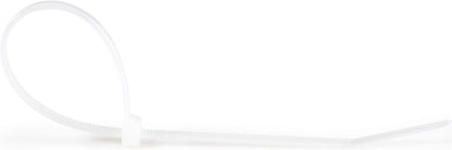 StarTech.com Kabelbinder - 203x4 mm, selbstsichernde Nylon-Kabelbinder mit gebogener Spitze, 22 kg Zugfestigkeit, 94V-2/UL, weiß, 1000 Stück (CBMZT8NK)