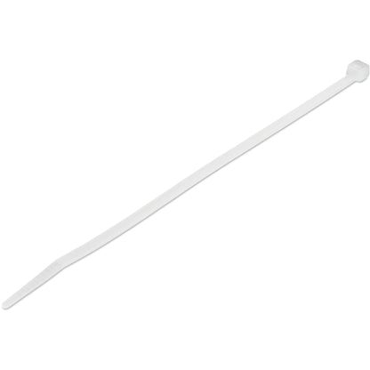 StarTech.com Kabelbinder - 203x4 mm, selbstsichernde Nylon-Kabelbinder mit gebogener Spitze, 22 kg Zugfestigkeit, 94V-2/UL, weiß, 1000 Stück (CBMZT8NK)