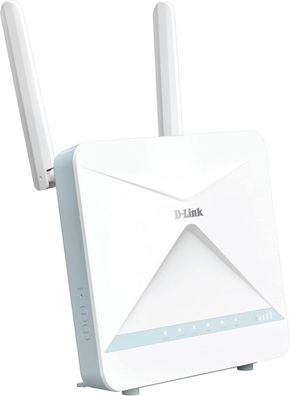 D-Link G416/B EAGLE PRO AI AX1500 4G+ Smart Router with 4G+ LTE Cat 6 Download Up to 300Mbps, Wi-Fi 6, AI Wi-Fi/Traffic Optimiser, Gigabit Ports, WPA3, Wi-Fi Mesh support, Unlocked for All Networks.