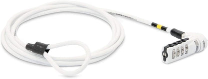 Mobilis 001254 - Cable antirrobo (Blanco, Cerradura con combinación, Registro de código/combinación, Acero, 1000 kg, 1,8 m