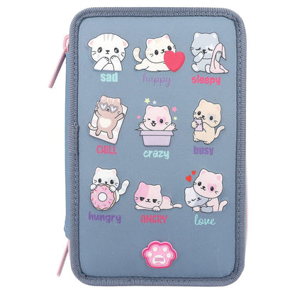Depesche TOPModel - Triple Pencil Case LED - Cats Mood Barometer - (0412261)