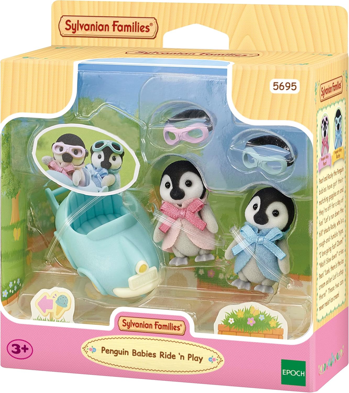 Sylvanian Families 5695 Penguin Babies Ride ‘n Play - Dollhouse Playsets, Multicolor