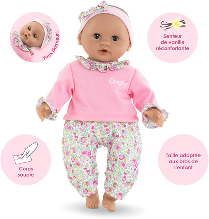 Corolle Calin Maria Soft Body Doll with Sleeping Eyes, Removable Headband, Vanilla Fragrance, 30 cm, Keeps Thumb in Mouth, from 18 Months