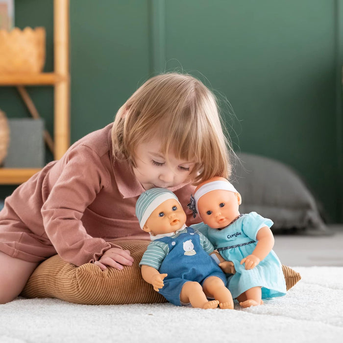 Corolle Mon Premier Poupon Calin Mael, Soft Body Doll with Sleeping Eyes, Hat and Clothing, Removable, Vanilla Fragrance, 30 cm, from 18 Months