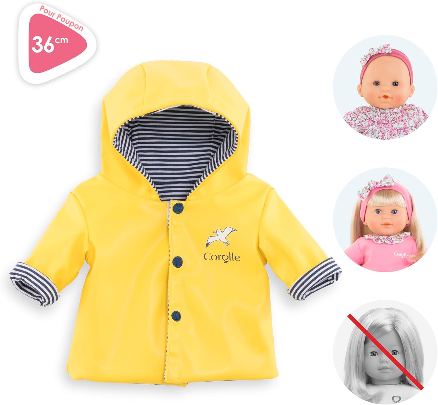 Corolle - Borders de Loire 9000141460 reversible waxed clothing for 36 cm dolls, from 2 years old