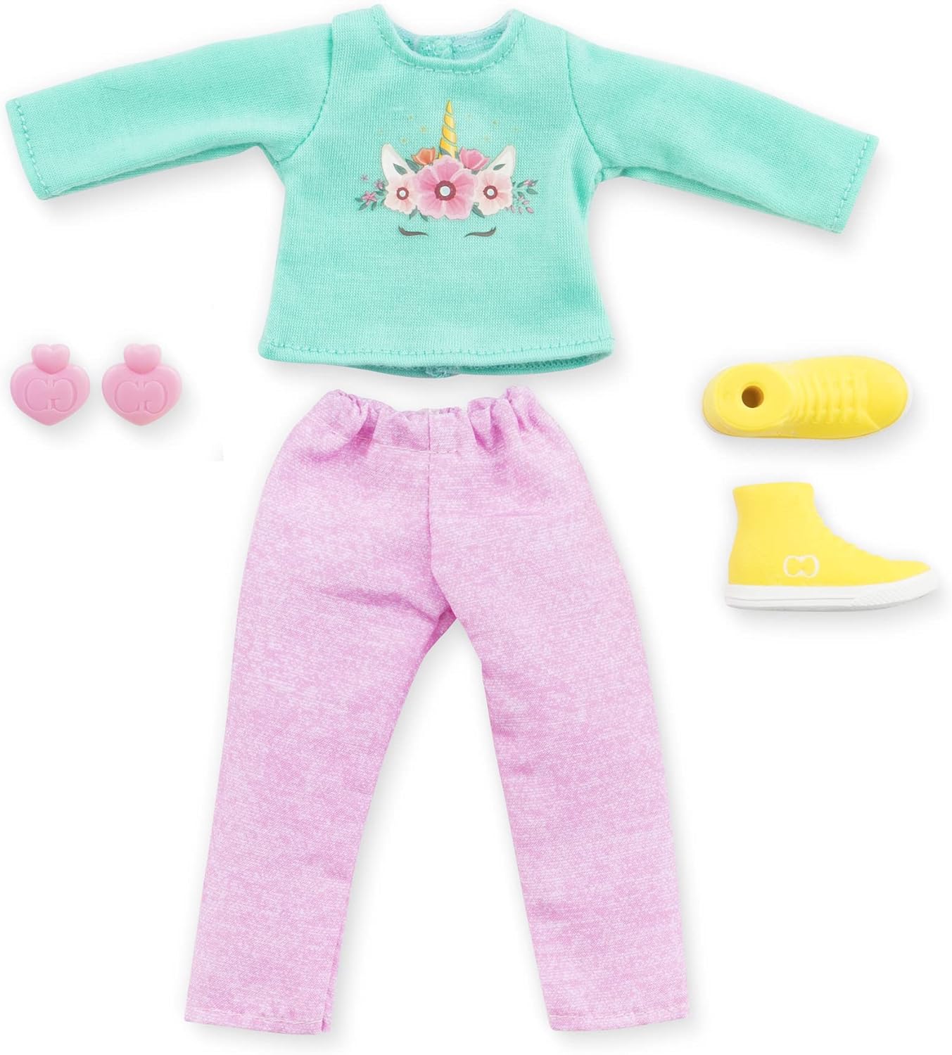 Corolle 9000600090 Model Accessories, Girls Luna Shopping Dressing Doll with Earrings and 6 Surprises, Vanilla Scent, 28 cm, from 4 Years, Natural, Pink