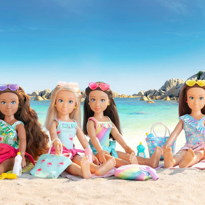 Corolle Girls 9000600140 Zoe at the Beach Doll Set with 5 Accessories, 28 cm, from 4 Years