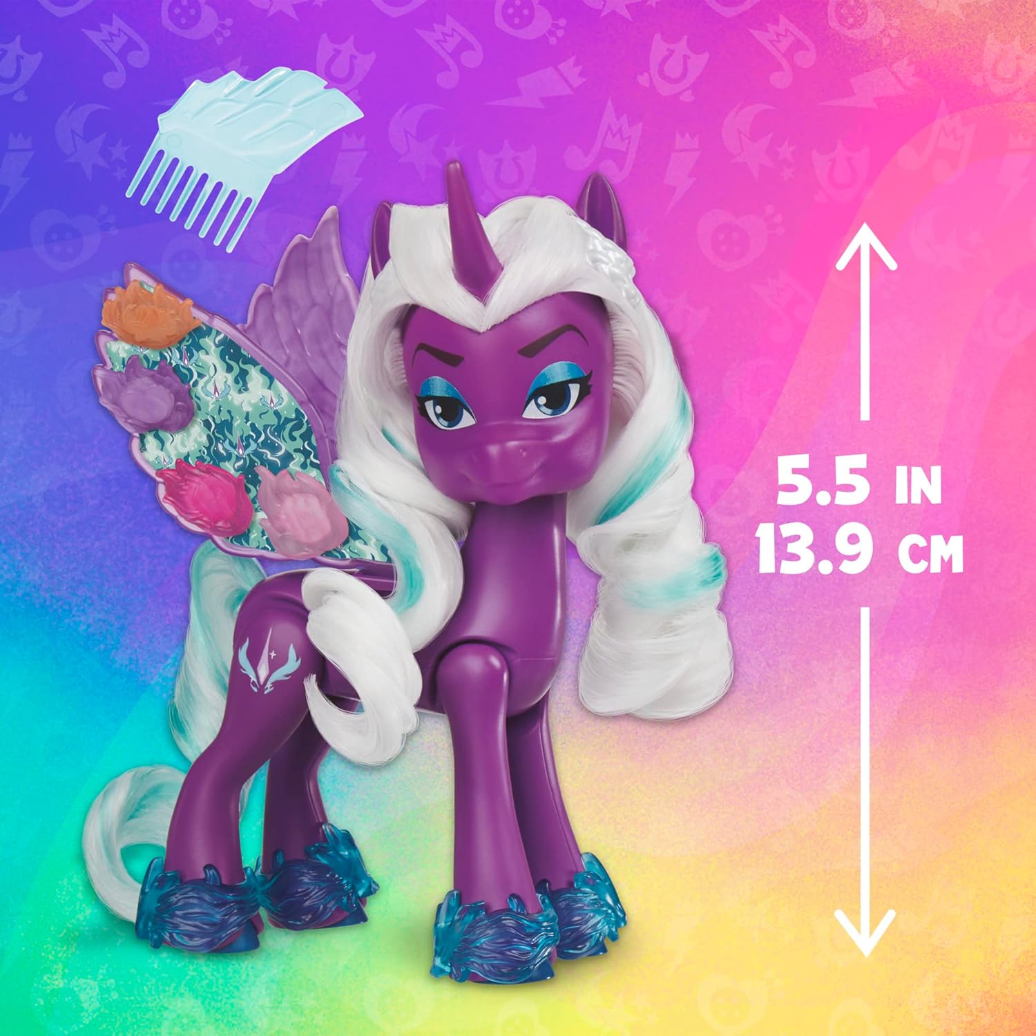 My Little Pony Bambole Opaline Arcana Wing Surprise, giocattolo Alicorn da 12,7 cm con accessori, giocattoli per bambine e ragazzi di 5 anni (F6447