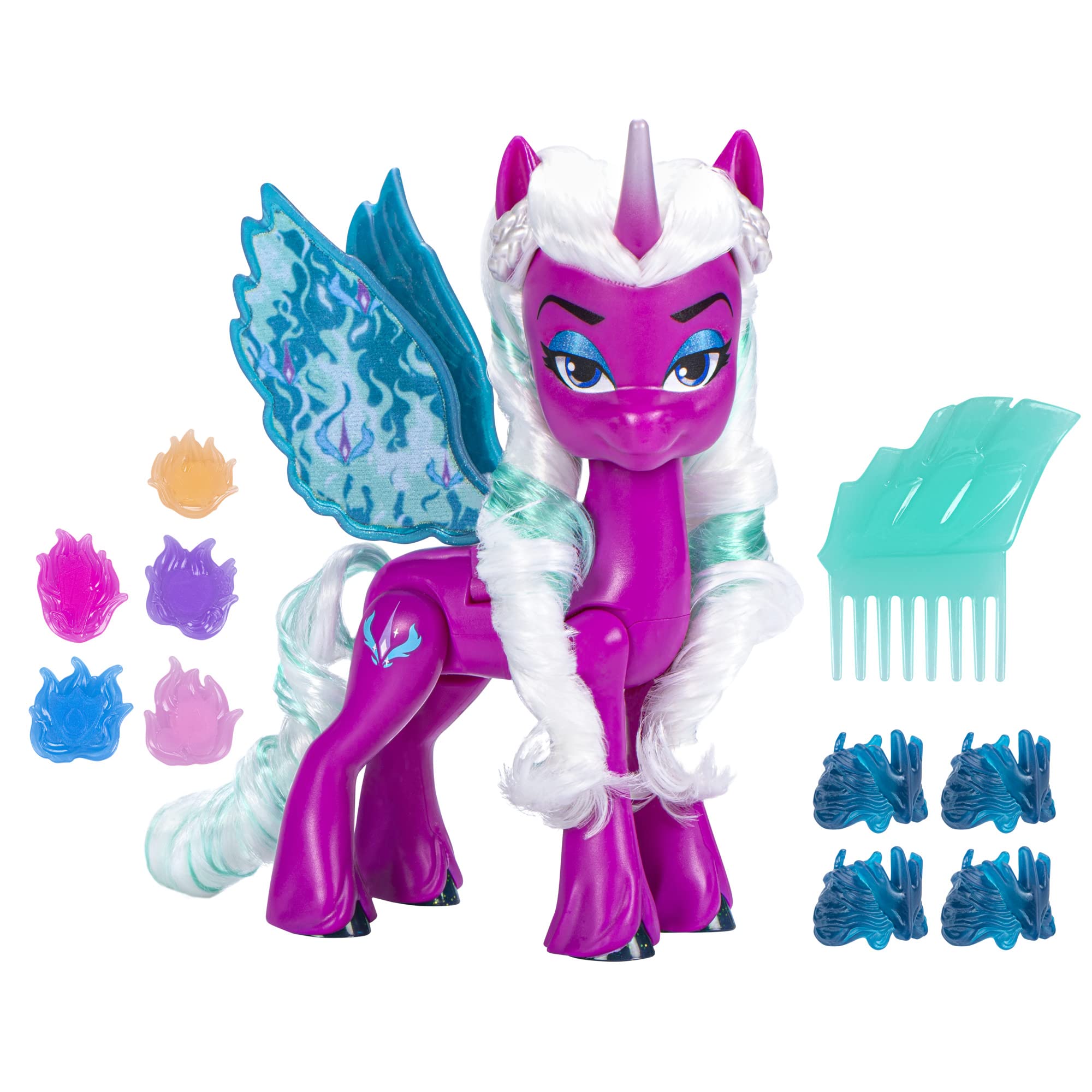My Little Pony Bambole Opaline Arcana Wing Surprise, giocattolo Alicorn da 12,7 cm con accessori, giocattoli per bambine e ragazzi di 5 anni (F6447