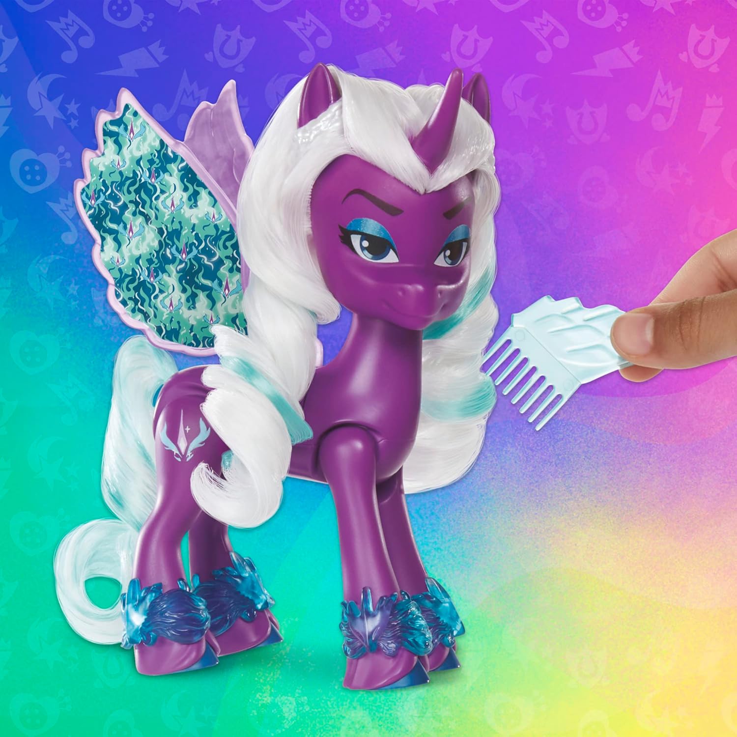 My Little Pony Bambole Opaline Arcana Wing Surprise, giocattolo Alicorn da 12,7 cm con accessori, giocattoli per bambine e ragazzi di 5 anni (F6447