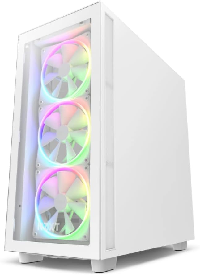 NZXT F120 RGB Fans - RF-R12SF-W1 - Advanced RGB Lighting Customization - Whisper Quiet Cooling - Single (RGB Fan & Controller REQUIRED & NOT INCLUDED) - 120mm Fan - White 120 mm Single pack White