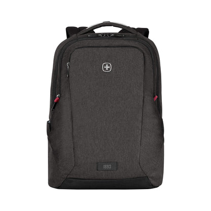 Wenger MX Mochila para portátil, portátil, tableta de hasta 10", mujer hombre, oficina universidad escuela viajes, gris