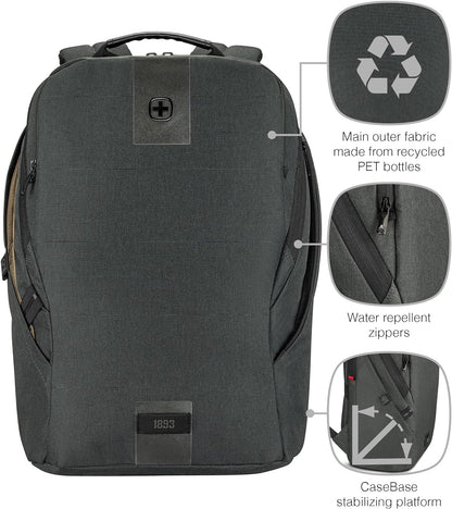 Wenger MX ECO Light, 16" Laptop Backpack with 10" Tabletpocket, Charcoal