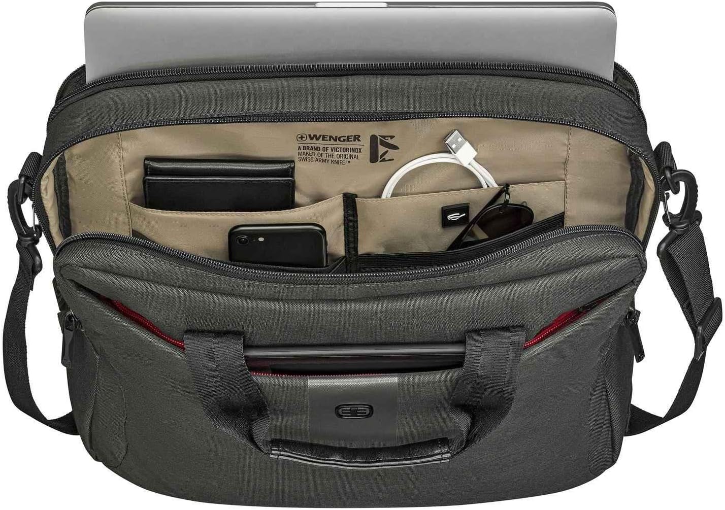 Wenger MX ECO Brief, 16" Laptop Briefcase, Charcoal