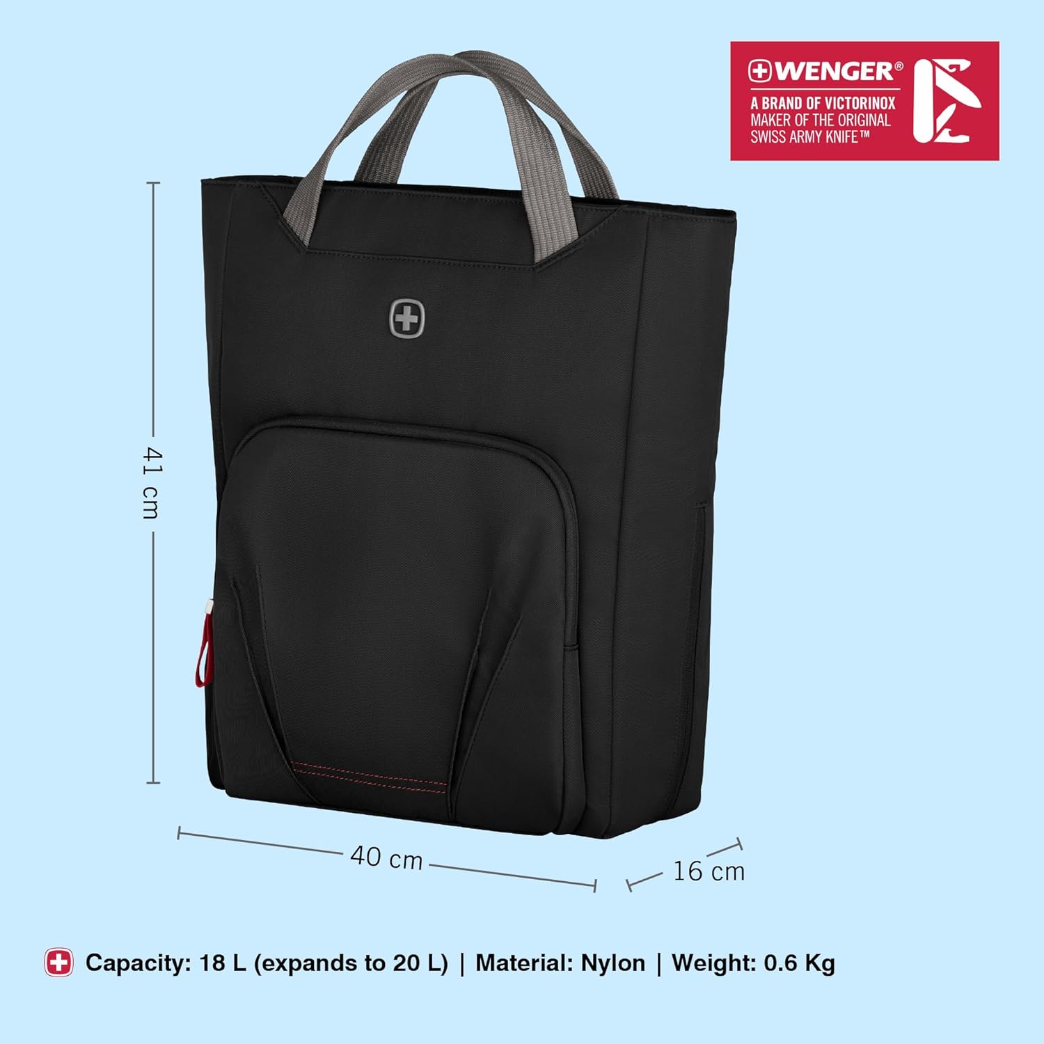 Wenger Motion Vertical Tote Chic Black