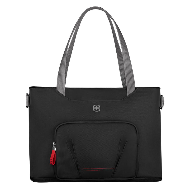 Wenger Motion Deluxe Tote - Chic Black, Lightweight and Durable Laptop Bag with Multiple Compartments for Work, School, or Travel, Water-Resistant, Ergonomic Design, Fits Laptops up to 16 Inches