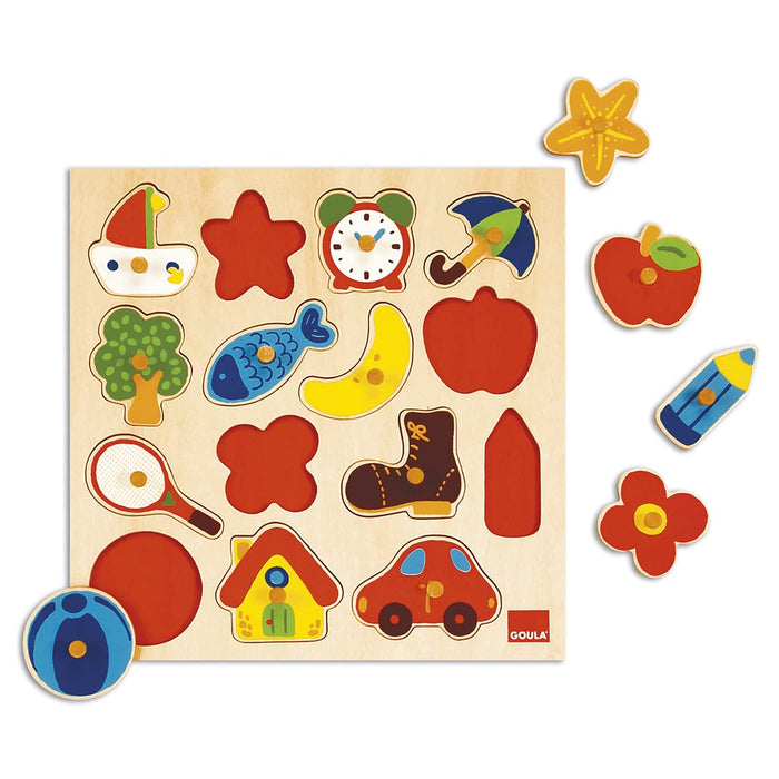 Goula 53023 Wooden Silhouette Puzzle (15 Pieces