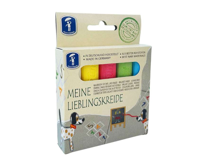 Feuchtmann 657 7011 7011-Meine Favourite Chalk, 5 Bars, High-Quality Chalk for Street and Blackboard, Suitable for Ages 3 and Up