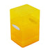 Ultra Pro - Glitter Yellow Satin Tower Deck Box: Compact, Secure & Durable Glitter Finish, Holds 100+ Cards, Snap-Fit Locking, Protects Collectible Cards, Sports Cards & Gaming Cards