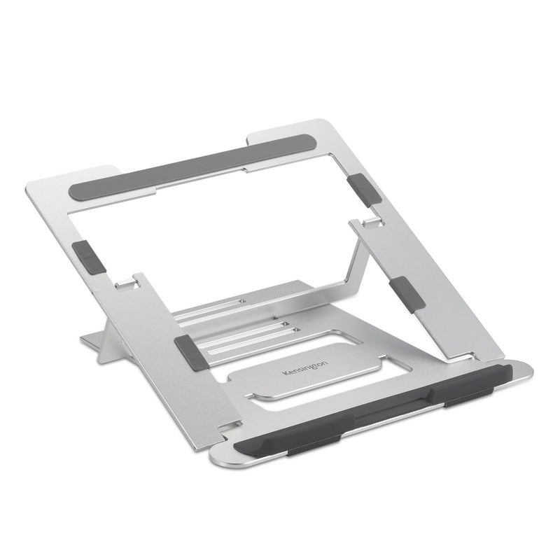 Kensington Easy Riser Laptop Stand, Aluminium Laptop Riser & Portable Laptop Stand, Adjustable & Lightweight, Anti Slip & Folding Design, for Screens up to 16", Silver (K50417WW