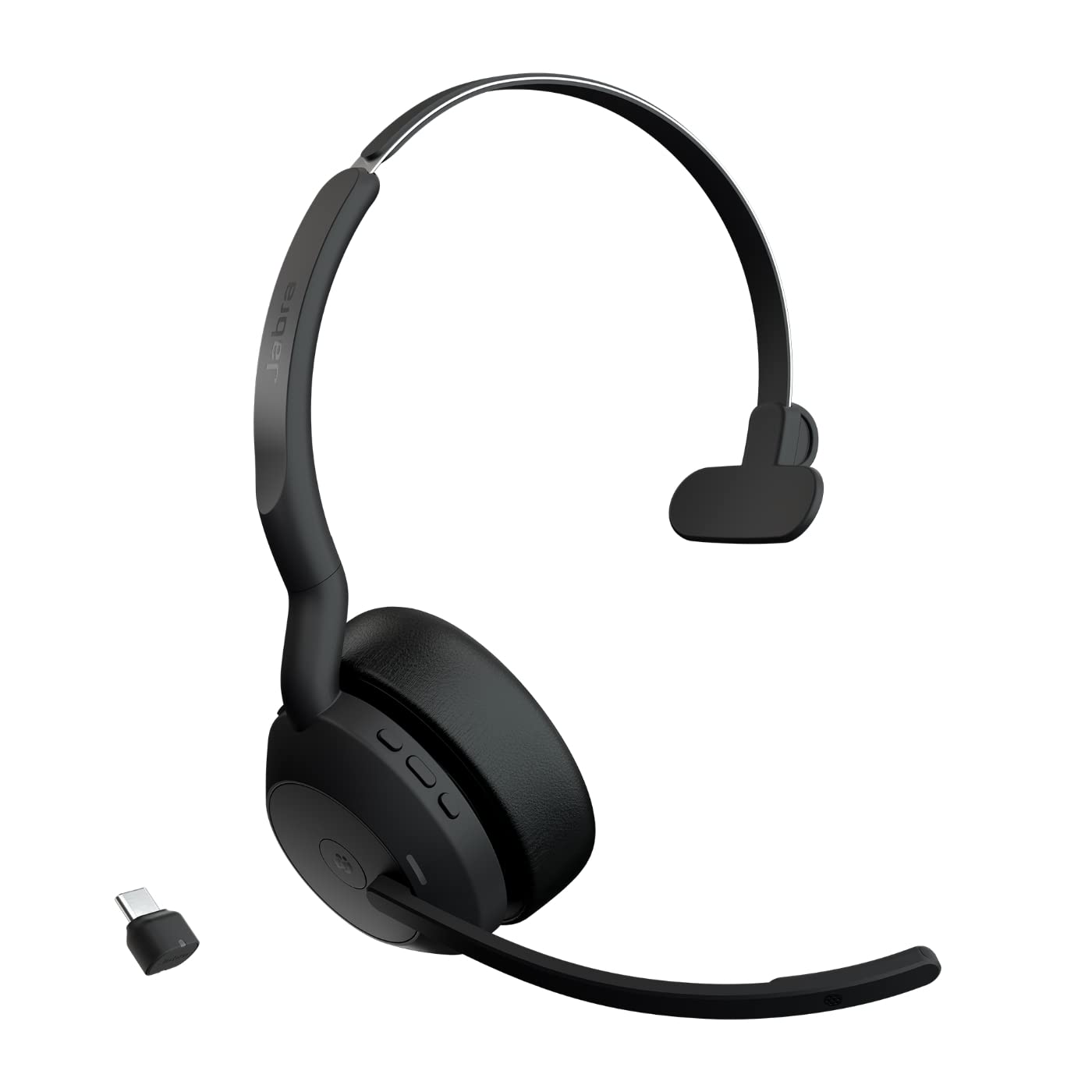 Jabra Evolve2 55 Mono Wireless Headset Air Comfort Technology, Noise-cancelling Mics, and Active Noise Cancellation - MS Teams Certified, Works with All Other Platforms