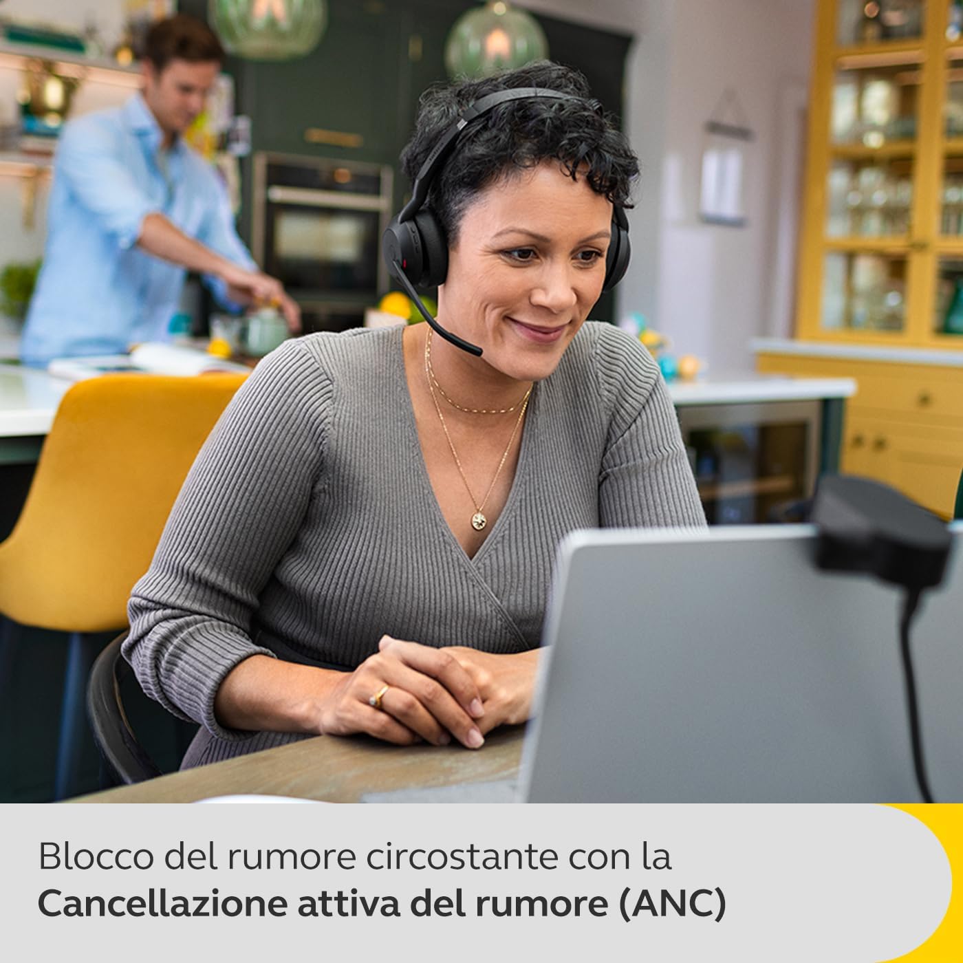 Jabra Evolve2 55 Mono Wireless Headset Air Comfort Technology, Noise-cancelling Mics, and Active Noise Cancellation - MS Teams Certified, Works with All Other Platforms - Black
