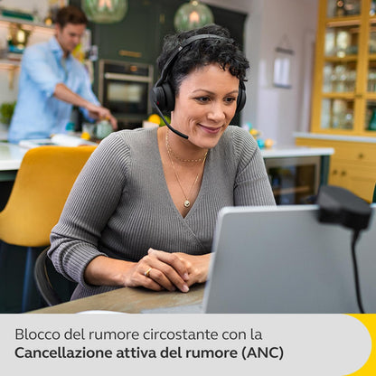 Jabra Evolve2 55 Mono Wireless Headset Air Comfort Technology, Noise-cancelling Mics, and Active Noise Cancellation - MS Teams Certified, Works with All Other Platforms - Black