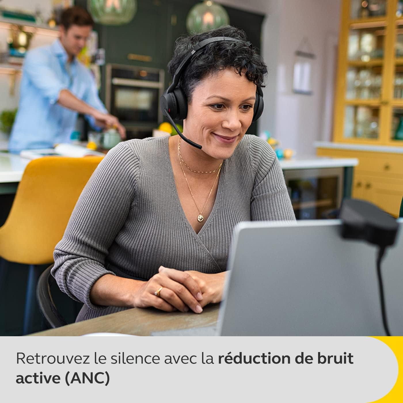 Jabra Evolve2 55 - schnurloses Stereo-Headset mit Ladestation Air Comfort - Mikrofone mit Geräuschunterdrückung und ANC - MS Teams Zertifiziert, mit Anderen Plattformen kompatibel - Schwarz