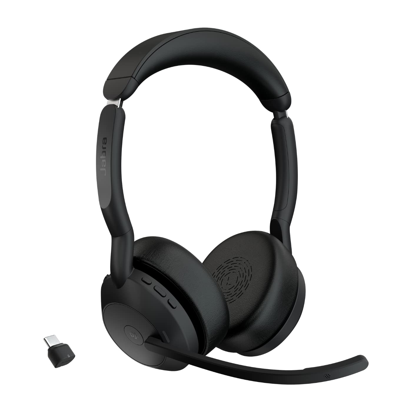 Jabra Evolve2 55 Cuffie Wireless Stereo con tecnologia Jabra Air Comfort, USB-A dongle, Ottimizzato per Microsoft Teams, Stereo