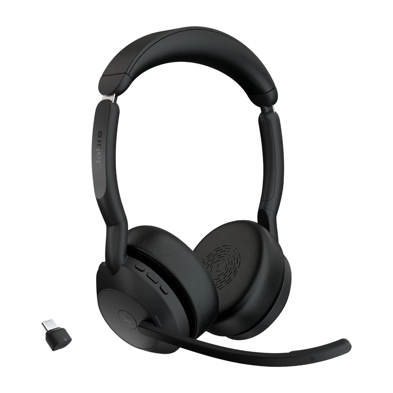 Jabra Evolve2 55 Cuffie Wireless Stereo con tecnologia Jabra Air Comfort, USB-A dongle, Ottimizzato per Microsoft Teams, Stereo