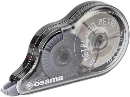 Osama - Cinta Correctora Blanca, Pack 36 Piezas, 20 M - Set Cintas Correctoras Ideal para Material Escolar, Papelería y Oficina para Borrar y Escribir de Inmediato con Alta Cobertura y Larga Duración