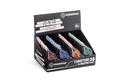 OSAMA - 36 Pieces, 20 Metres - Corrector Tape for School, Office and University Stationary - Useful Set for Stationery and School Stuff, Sliding and Covering, Multicolour