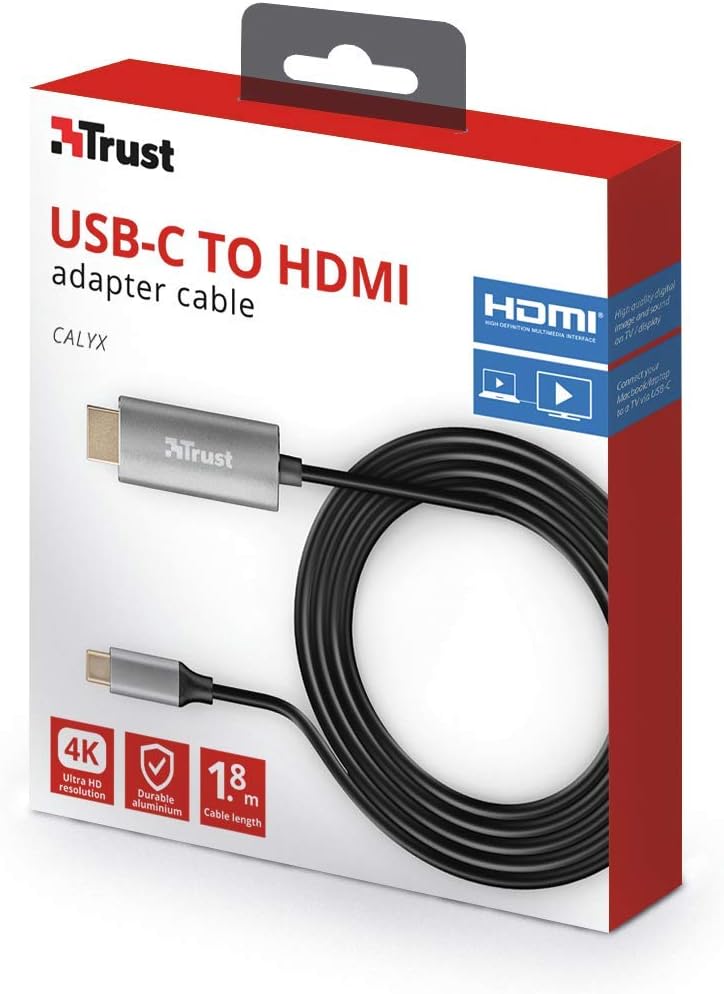 Trust Calyx UCB-C To HDMI Cable - Black