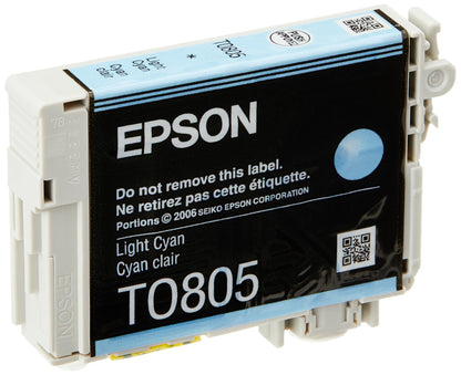 Epson T0805 Light Cyan Hummingbird Genuine Ink, Claria Photo HD Ink Cartridge