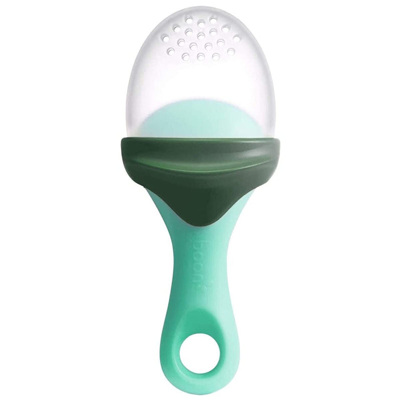 Boon B11414 Pulp, Mint, Silicone Spoon with Small Holes Ideal for Toddler Self-Feeding, Suitable for Babies from 6 Plus Months Pulp Mint