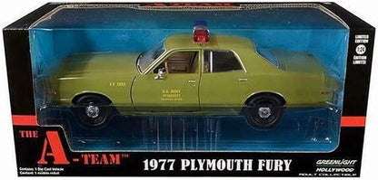 Greenlight - GREEN84103 - Plymouth Fury 1977 US Army Police A-Team L'Agence Tous Riques 1983-1987 - 1:24 Scale