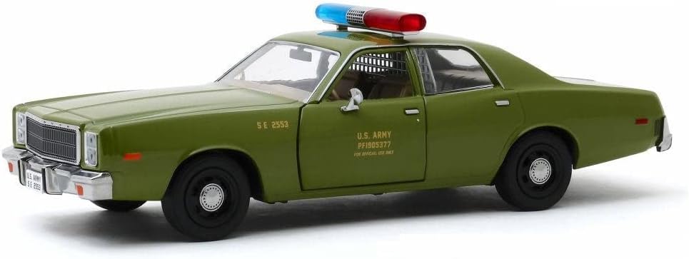 Greenlight - GREEN84103 - Plymouth Fury 1977 US Army Police A-Team L'Agence Tous Riques 1983-1987 - 1:24 Scale