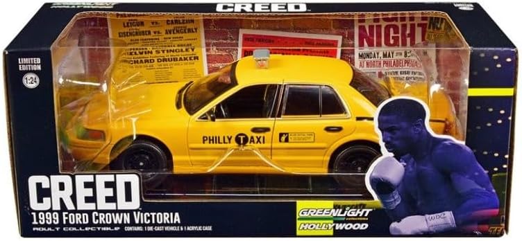 Greenlight 84173 Creed 1999 Crown Victoria Philly Taxi 1:24 Scale Diecast Model