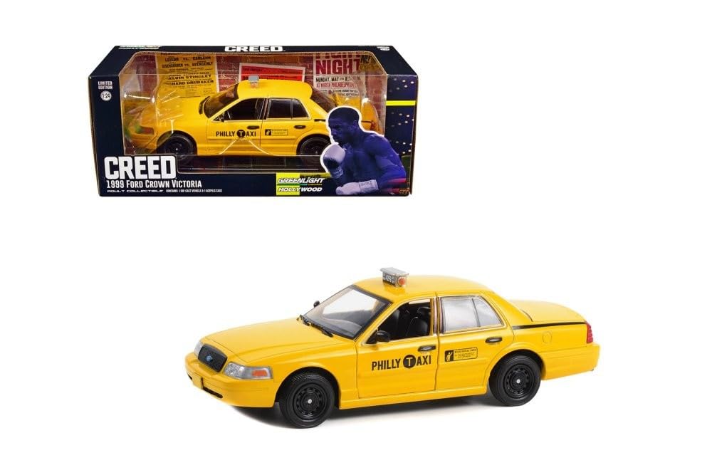 Greenlight 84173 Creed 1999 Crown Victoria Philly Taxi 1:24 Scale Diecast Model