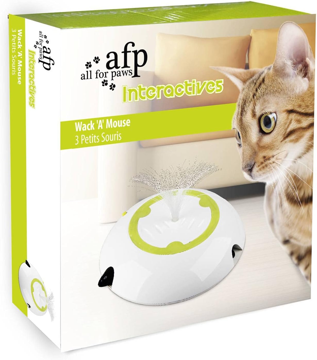 All For Paws - Cat Toy Interactive Wack`A`Feather 27X27X5.5Cm - (787.7562)