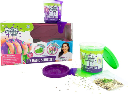 Doctor Squish - Magic Slime Double Set - Green and Purple - 280 Grams