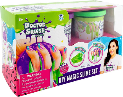 Doctor Squish - Magic Slime Double Set - Green and Purple - 280 Grams