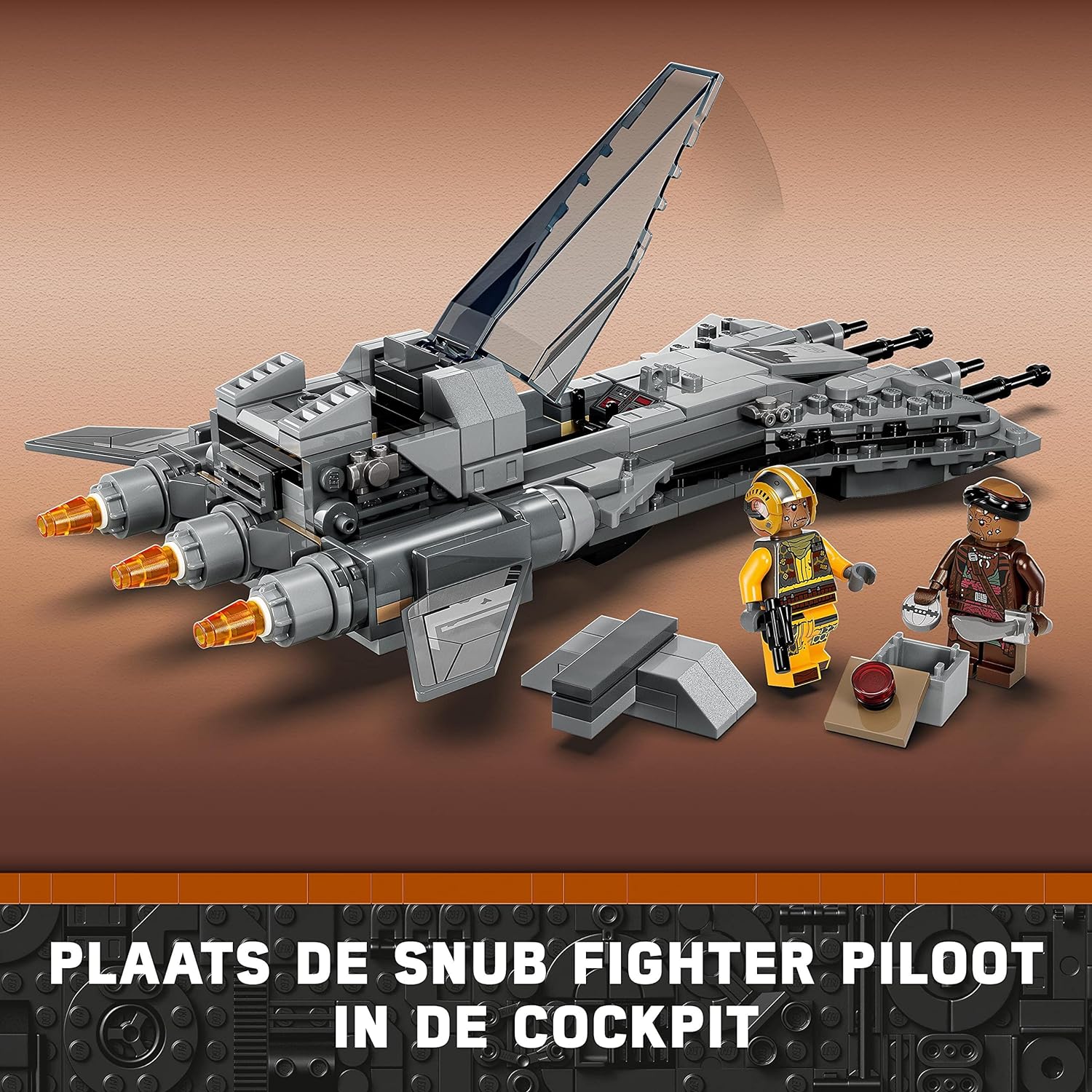 LEGO 75346 Star Wars Pirate Snub Fighter Set, The Mandalorian Season 3 Building Toy with Model Starfighter, Pilot and Vane Minifigures & 75344 Star Wars Boba Fett's Starship Microfighter