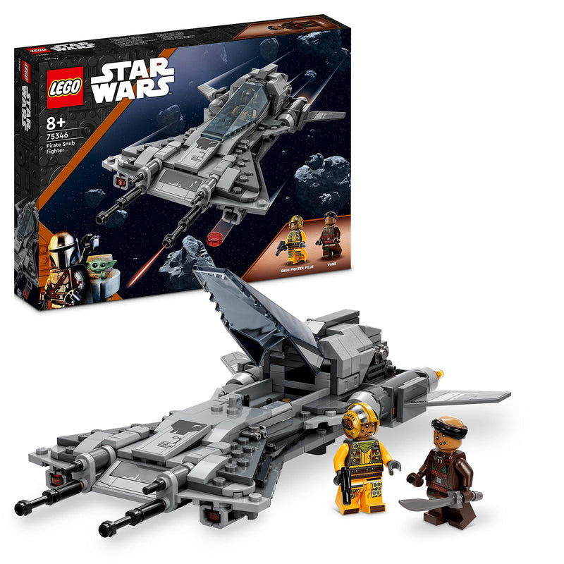 LEGO 75346 Star Wars Pirate Snub Fighter Set, The Mandalorian Season 3 Building Toy with Model Starfighter, Pilot and Vane Minifigures & 75344 Star Wars Boba Fett's Starship Microfighter