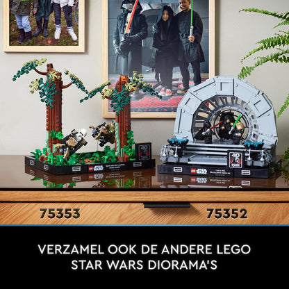 LEGO 75352 Star Wars Emperor's Throne Room Diorama, Return of the Jedi 40th Anniversary Lightsaber Dual Set, Collectible Gift for Adults with Luke Skywalker and Darth Vader Minifigures Single